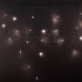Гирлянда Айсикл (бахрома) светодиодный, 4,8 х 0,6 м, прозрачный провод, диоды ТЕПЛО-БЕЛЫЕ, 176 диодов, SL255-146