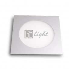 Светодиодная панель 180x180x12 (серый квадрат) 10W Warm White